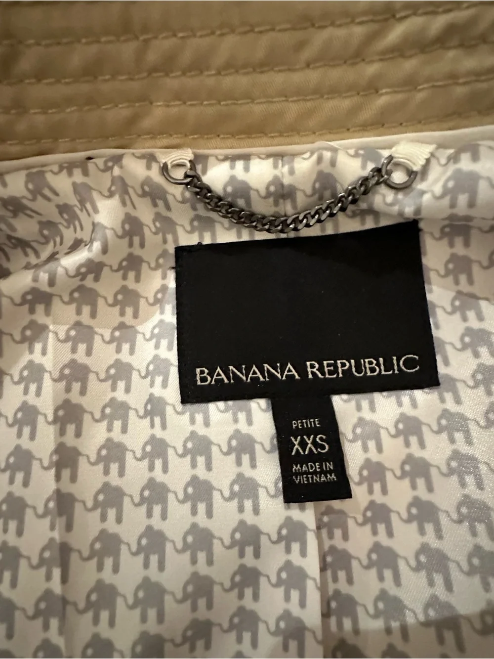 Banana Republic Tan Double-Breasted Trench Coat